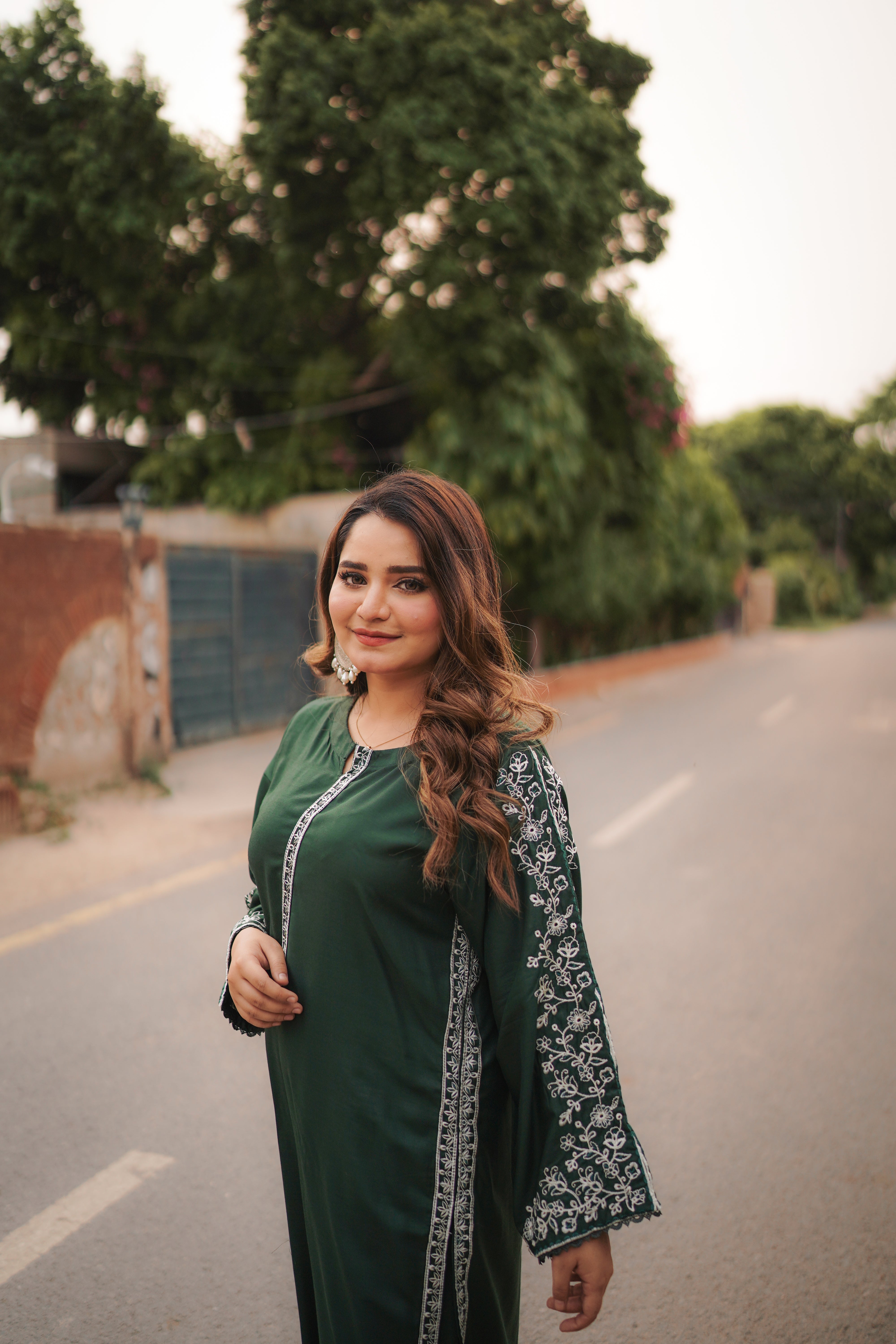 Grassy Embroidered 2-Piece Stitched Suit for Women