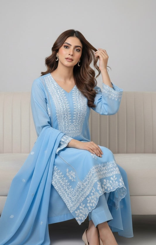 Afrozeh Embroided 3pc