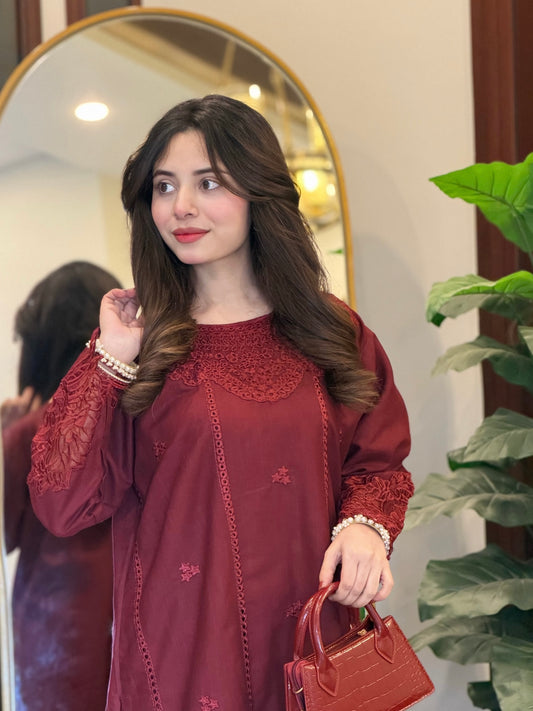 Cherry Embroided 2pc