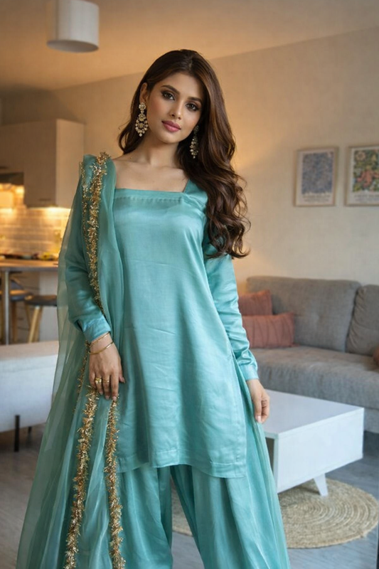 Ocean Ice blue Stitched 3pc