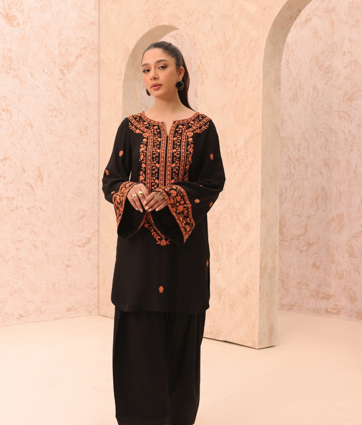 Sheen Embroidered 2-Piece Stitched Suit for Women | Luxurious Linen Summer Soft Fabric