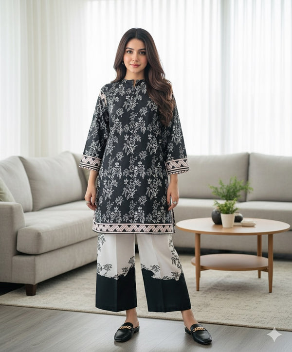MK Black Stitched 2Pc Cord Set