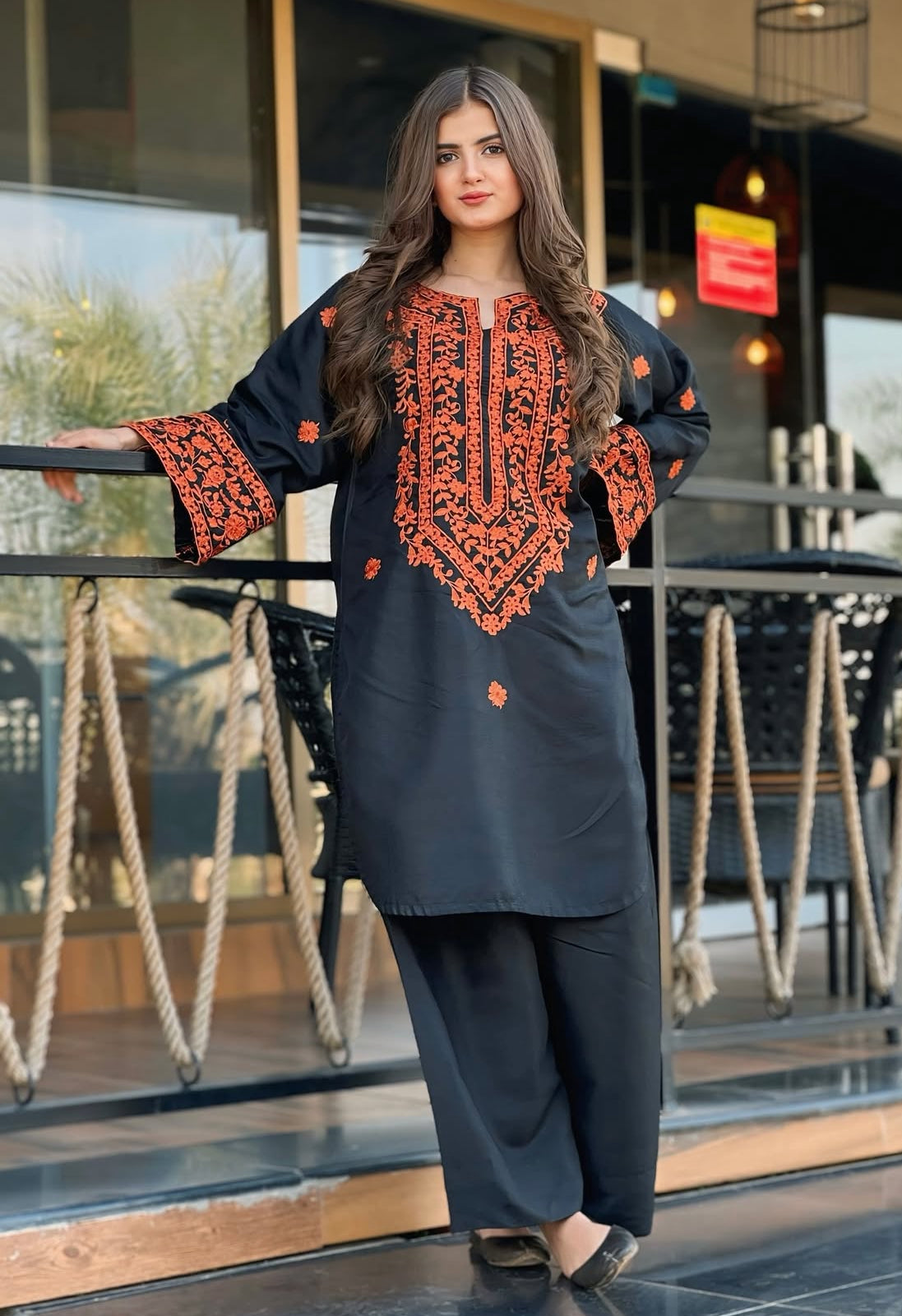 Sheen Embroidered 2-Piece Stitched Suit for Women | Luxurious Linen Summer Soft Fabric