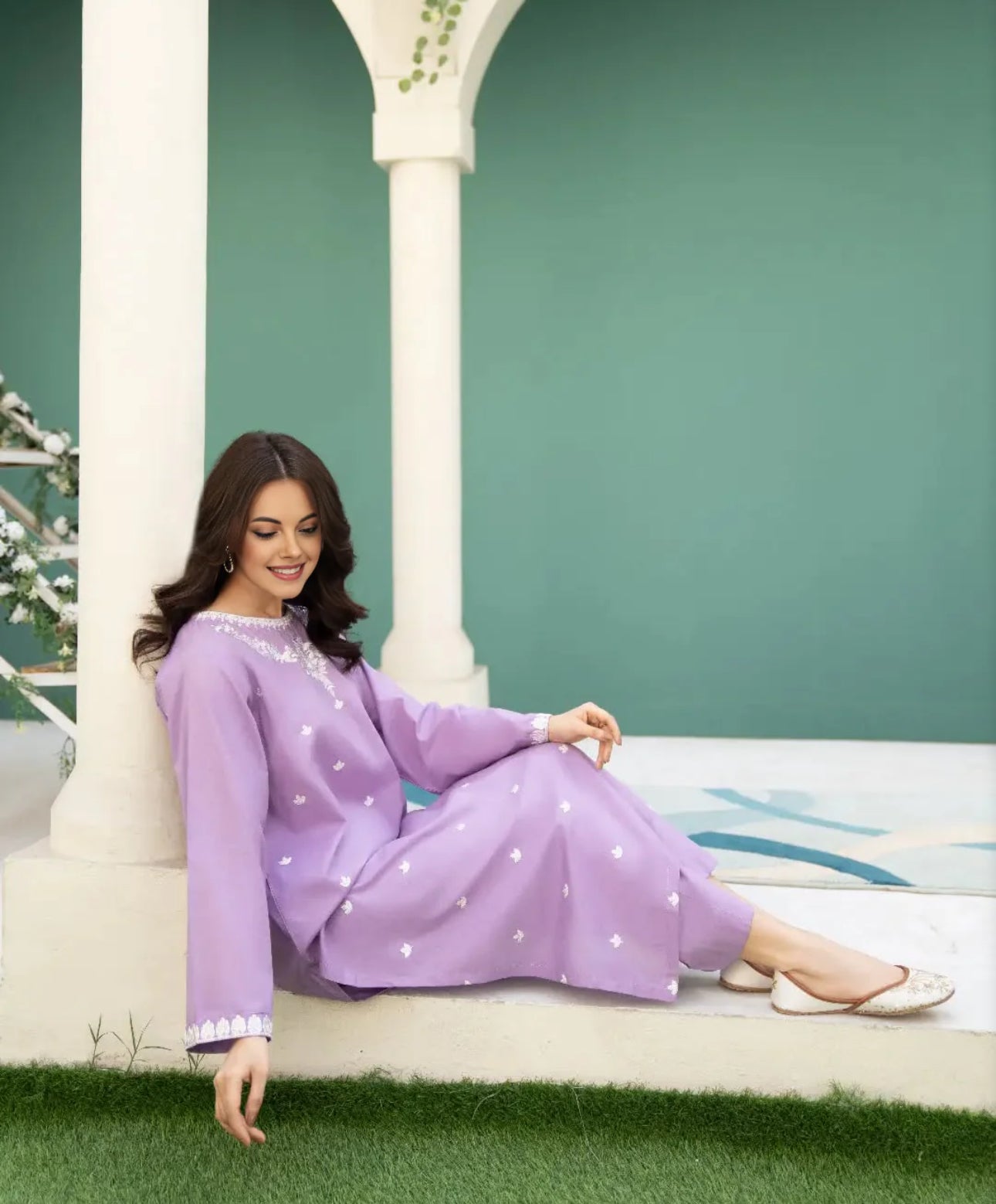 Lilac Girl Embroidered 2-Piece Stitched Suit for Women | Summer Collection