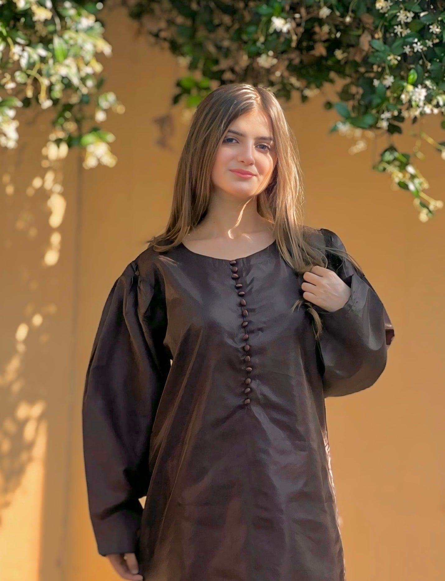 Farshi Shalwar suit 2-Piece Stitched with buttons Suit for Women