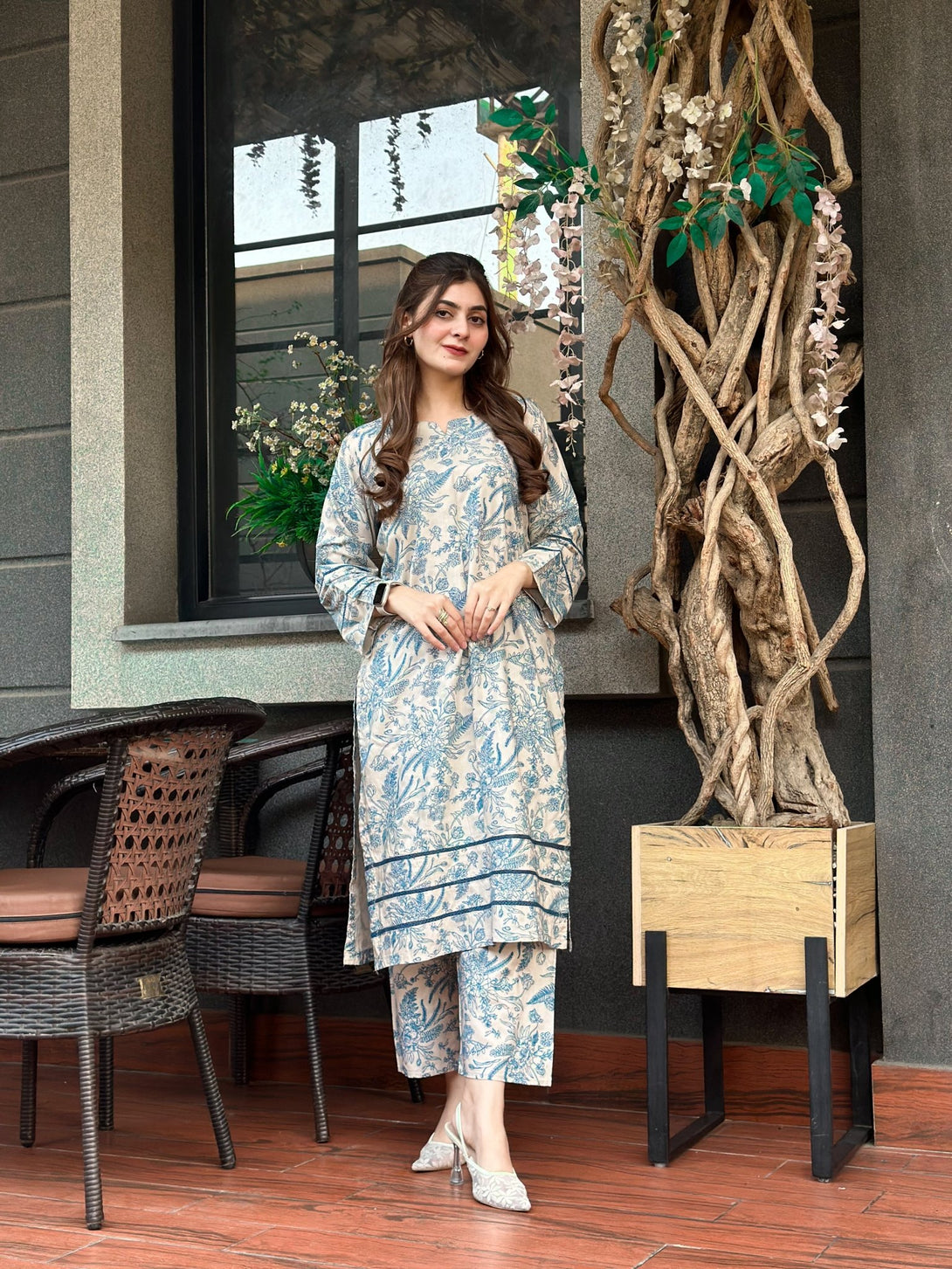 Alyana Stitched 2pc - Sajfi Closet