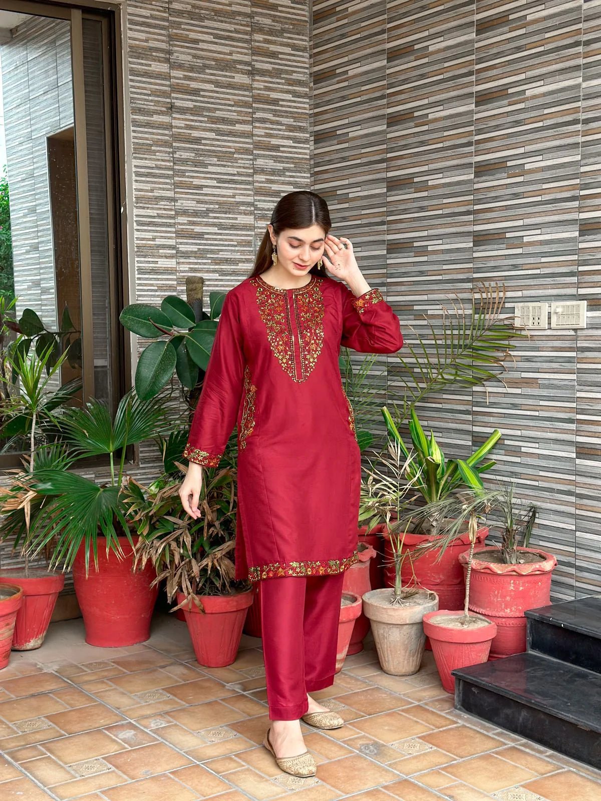 BIYA Embroided 2pc - Sajfi Closet