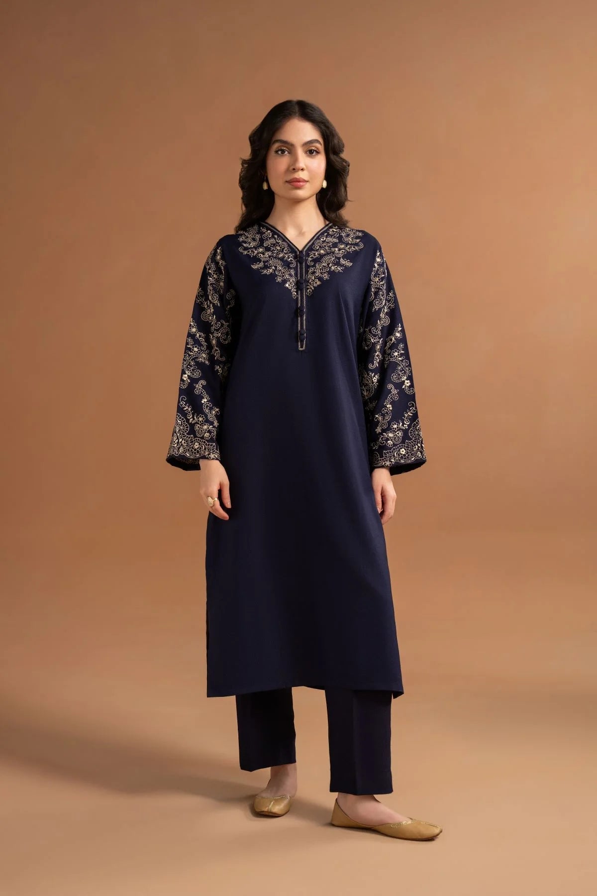 Dark Navy Stitched 2pc - Sajfi Closet