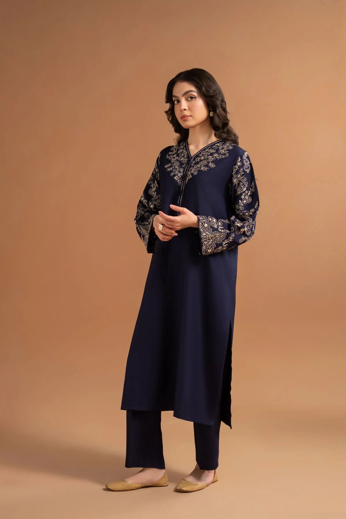 Dark Navy Stitched 2pc - Sajfi Closet