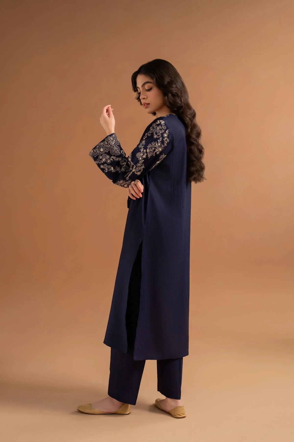 Dark Navy Stitched 2pc - Sajfi Closet