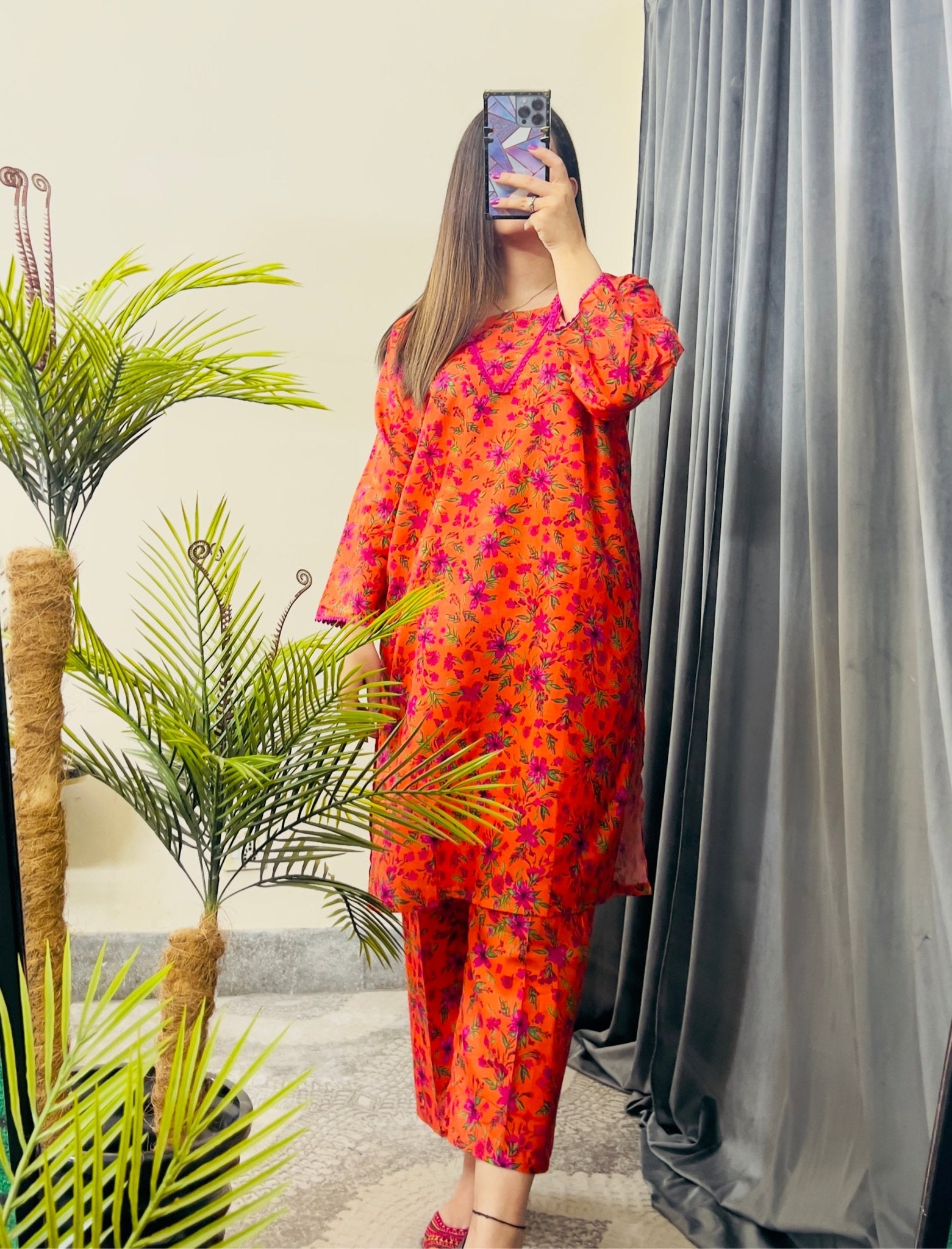 Digital Lawn Printed 2pc - Sajfi Closet