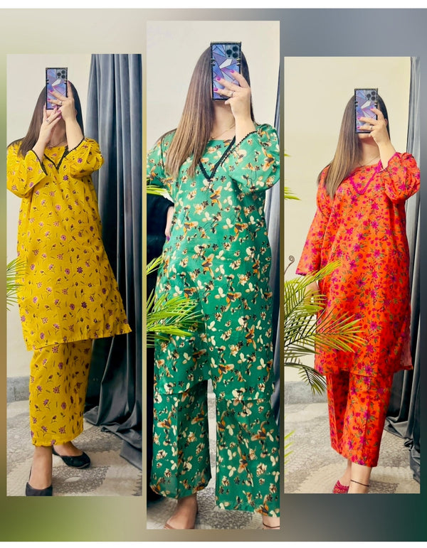 Digital Lawn Printed 2pc - Sajfi Closet