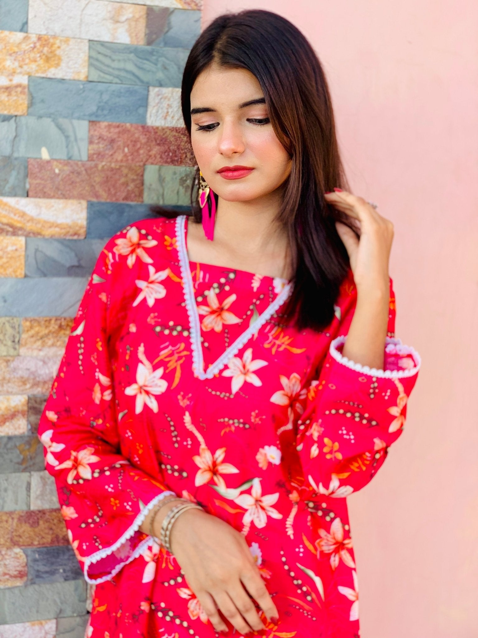 Digital Lawn Printed 2pc - Sajfi Closet