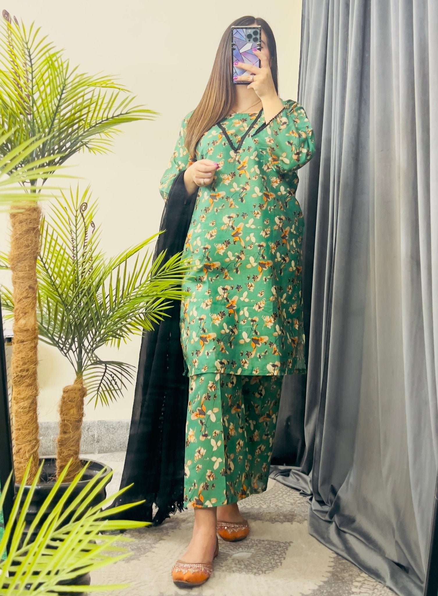 Digital Lawn Printed 2pc - Sajfi Closet