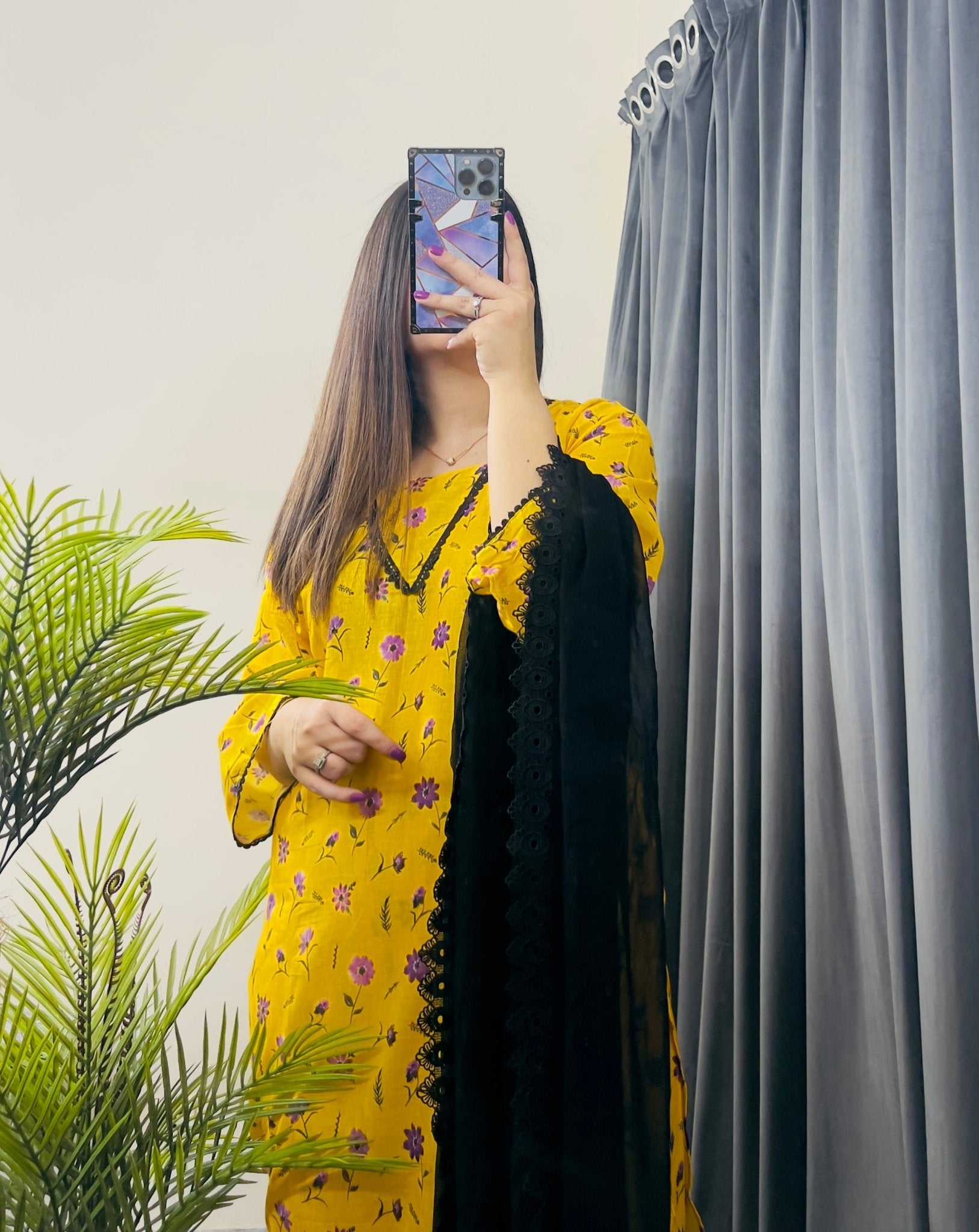 Digital Lawn Printed 2pc - Sajfi Closet