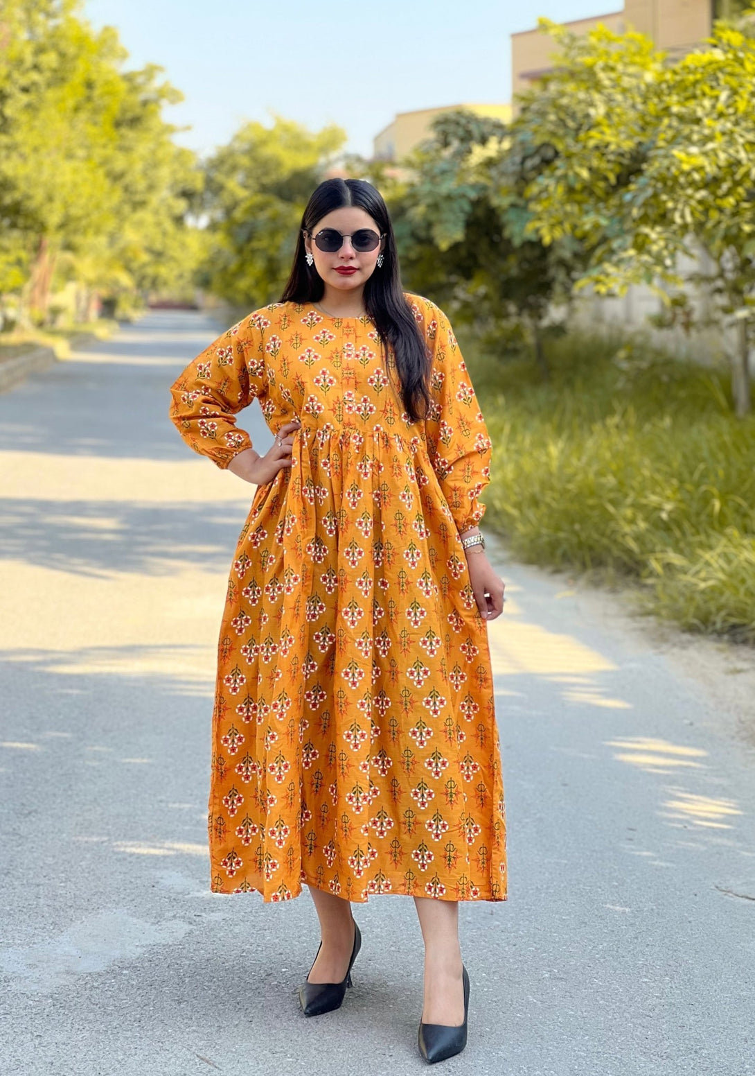 Frock Honey Stitchec - Sajfi Closet