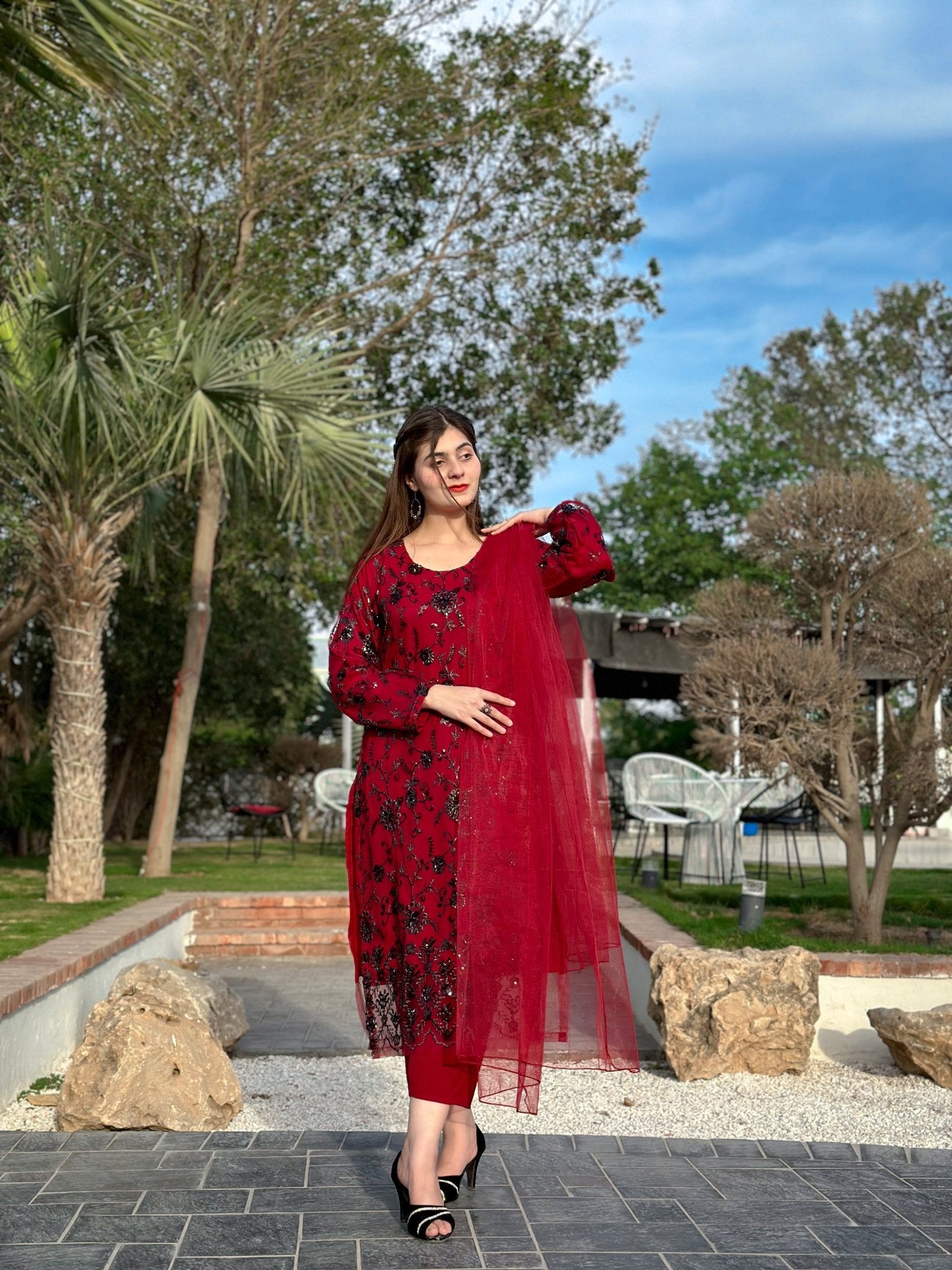 ISHQ 3pc Stitched - Sajfi Closet