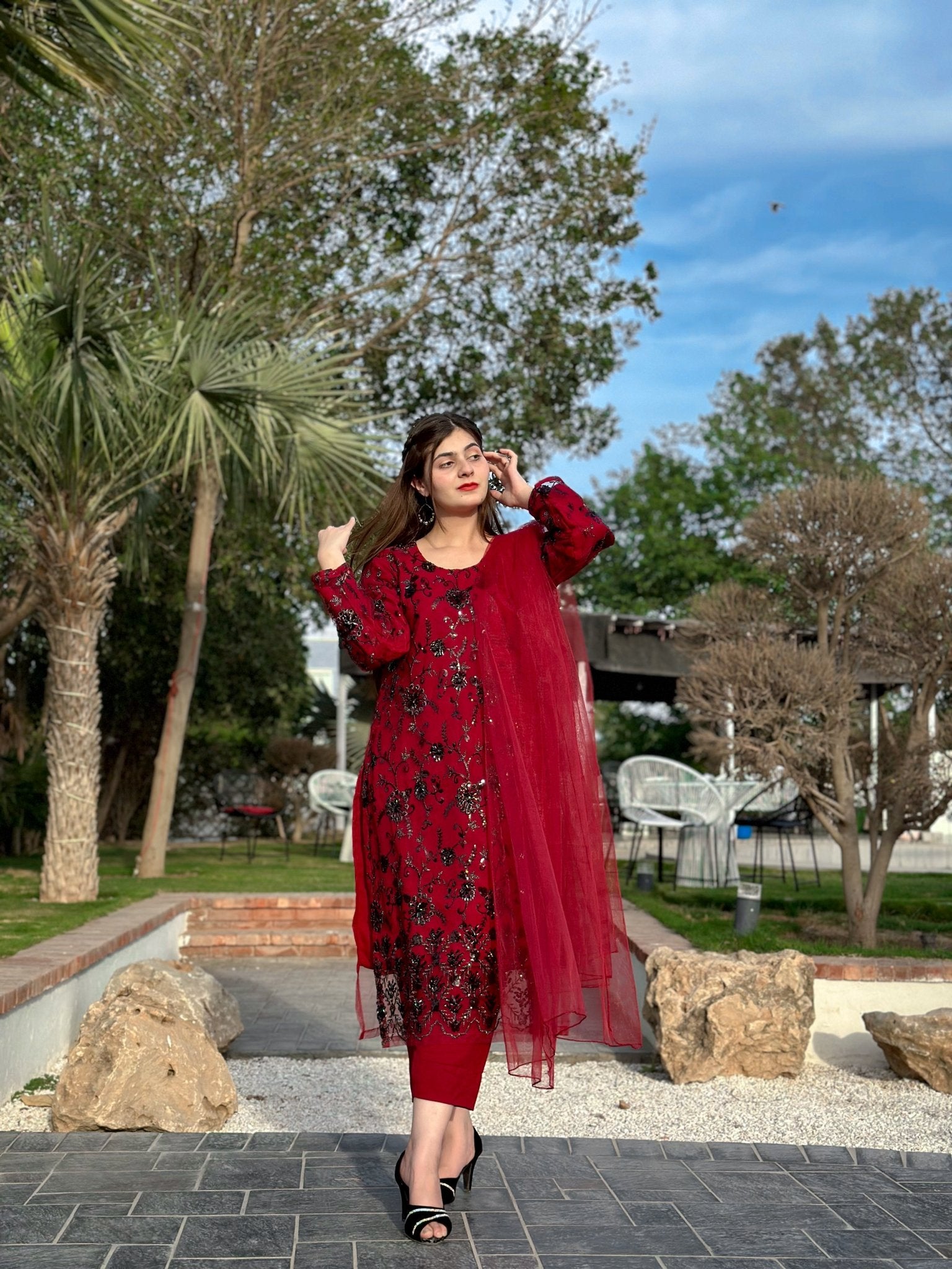 ISHQ 3pc Stitched - Sajfi Closet