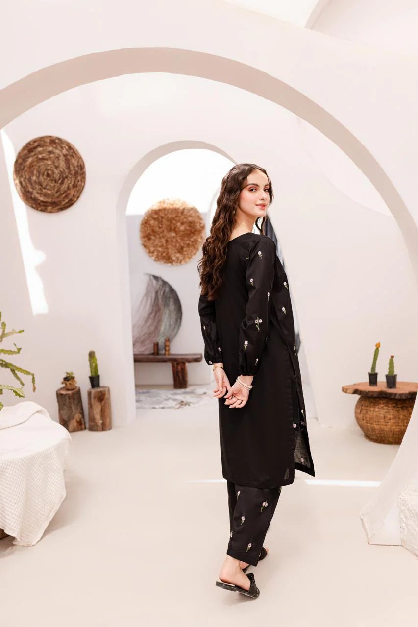 Laali long Shirt Embroided 2pc - Sajfi Closet