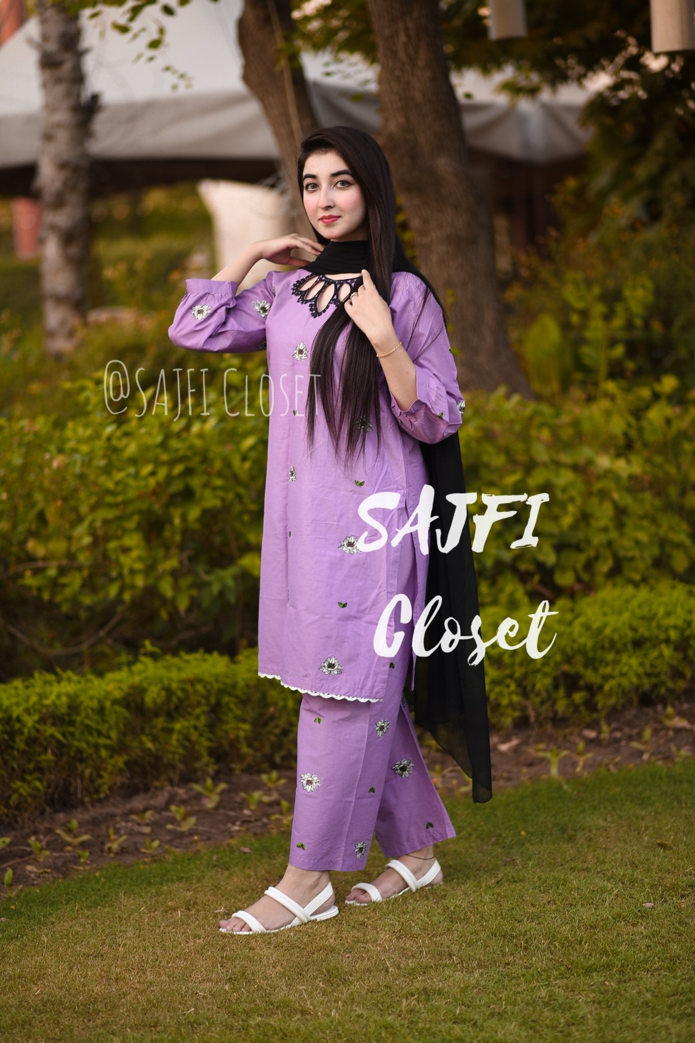 Lilly Embroided 2pc - Sajfi Closet