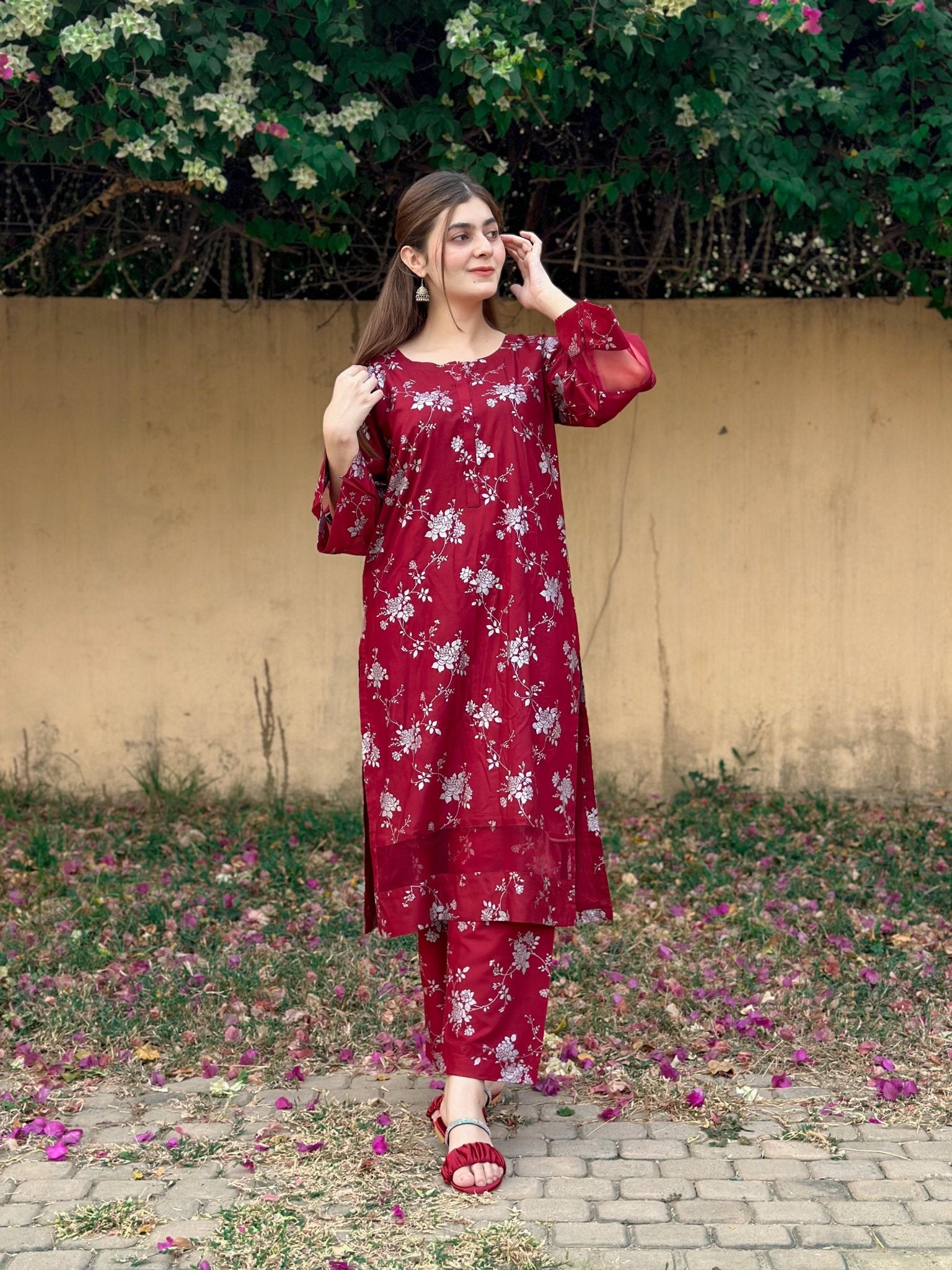 Mehru Stitched 2pc - Sajfi Closet