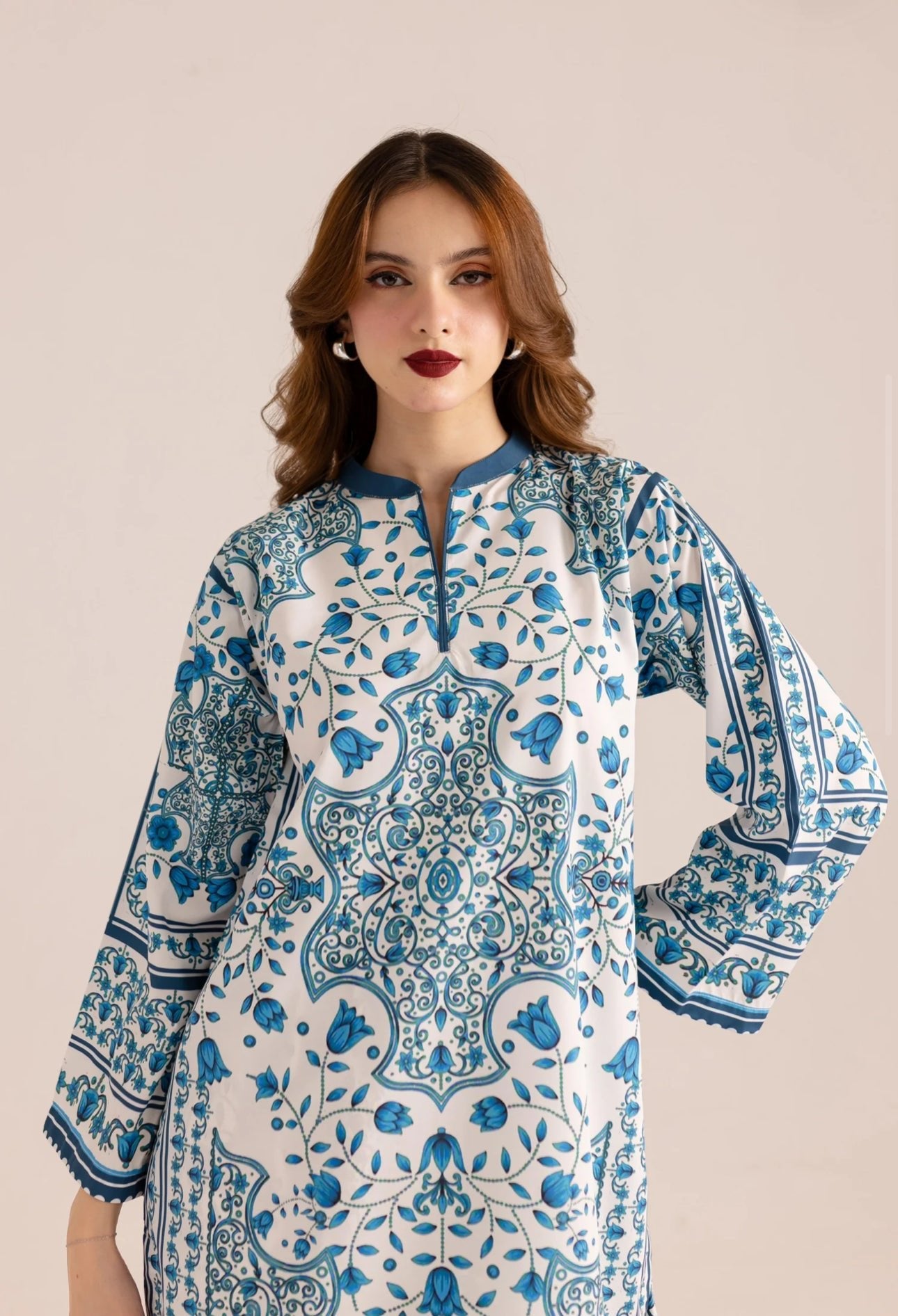 Neeliiii Printed 2pc stitched - Sajfi Closet