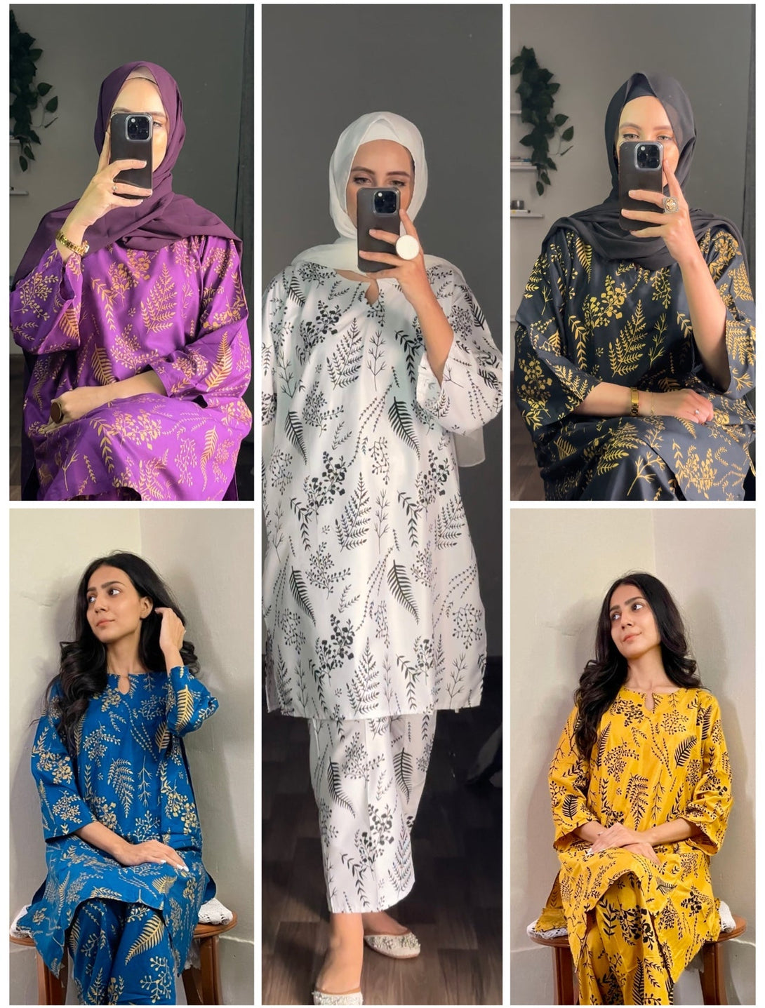PETALS Screen Printed 2piece - Sajfi Closet