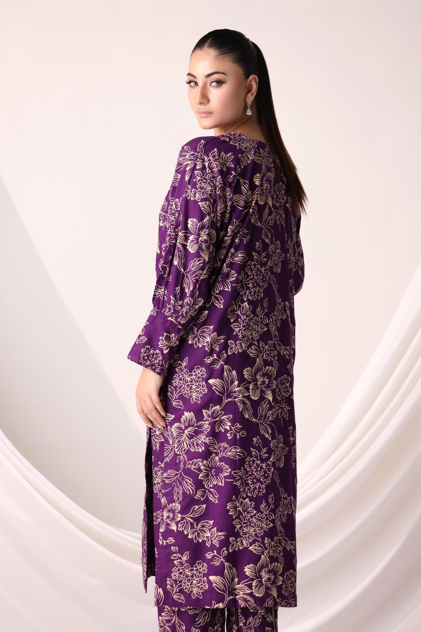 Plum Stitched 2pc - Sajfi Closet