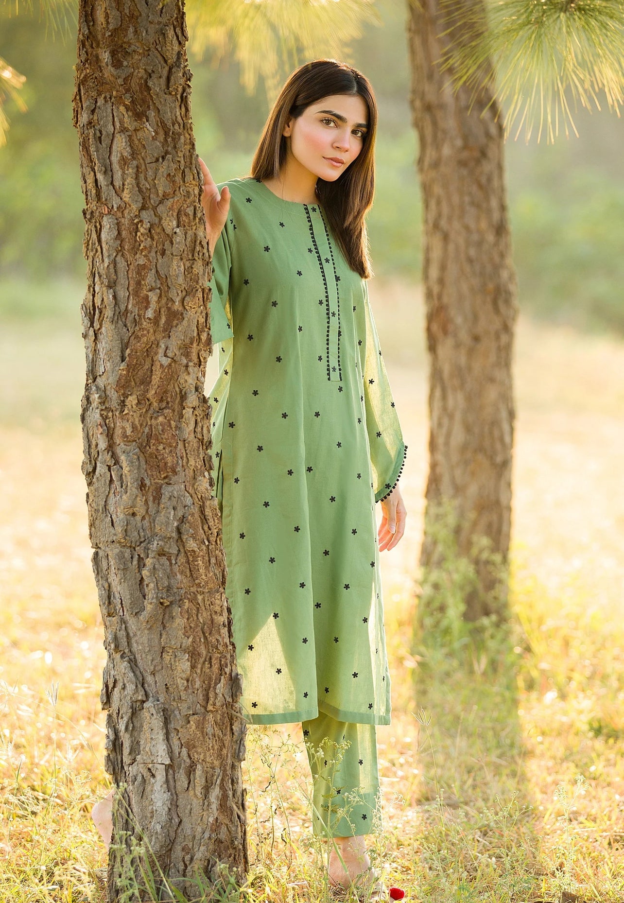 Poppy Embroided 2pc Stitched - Sajfi Closet