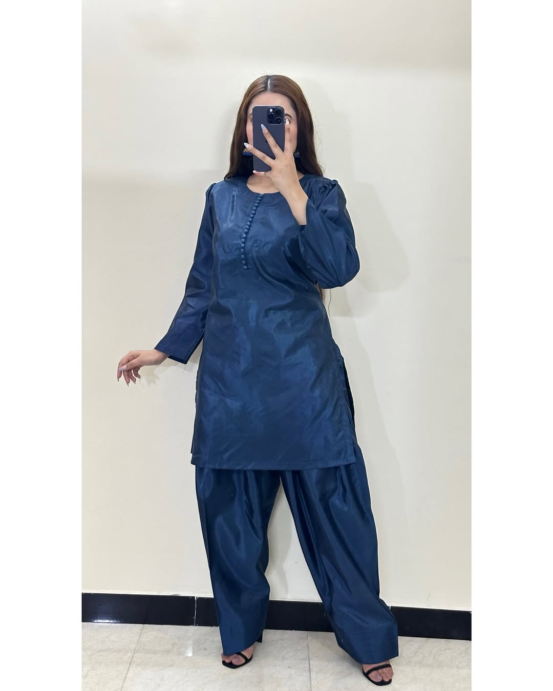 Farshi Shalwar suit 2-Piece Stitched with buttons Suit for Women