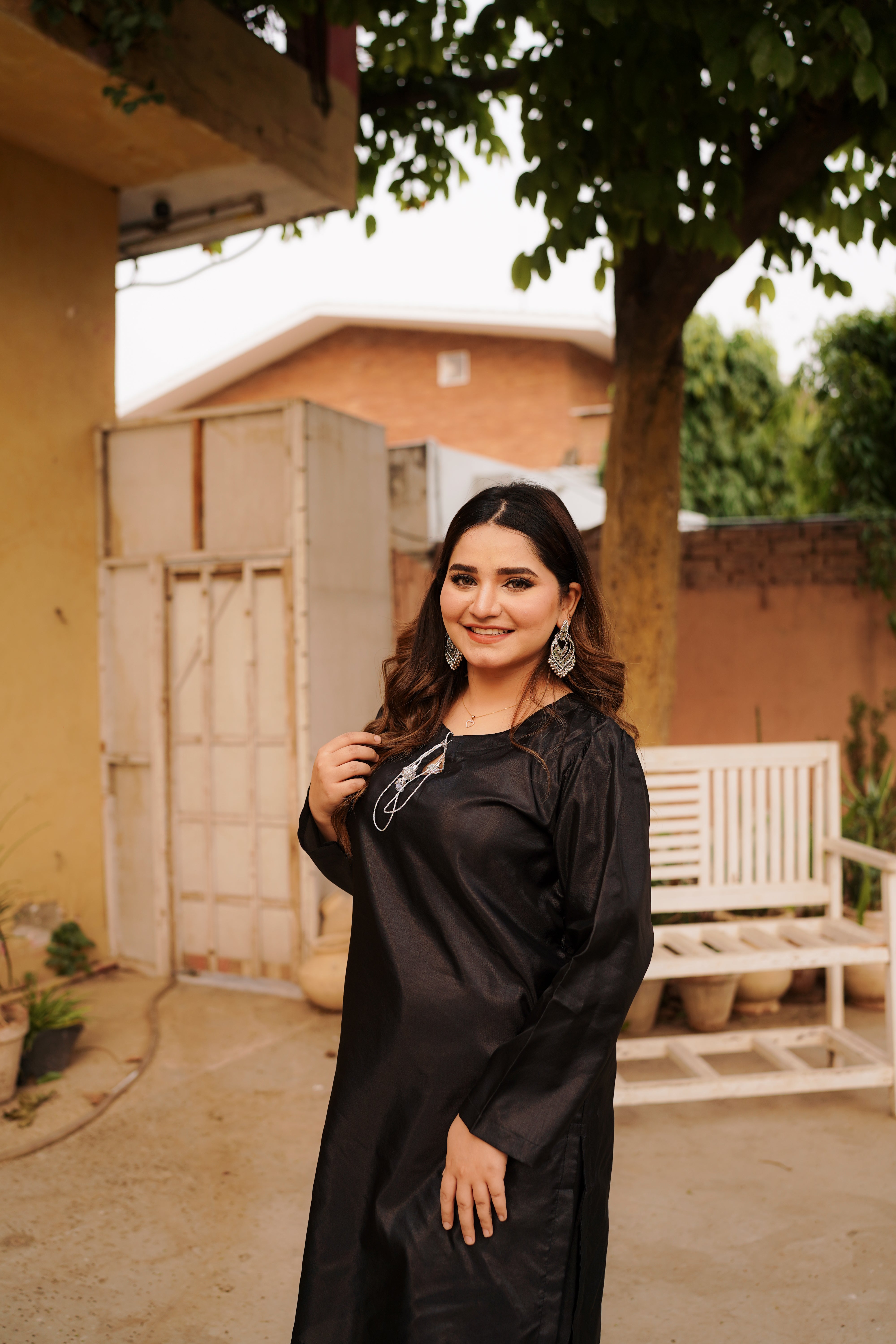 Farshi Shalwar suit 2-Piece Stitched with buttons Suit for Women