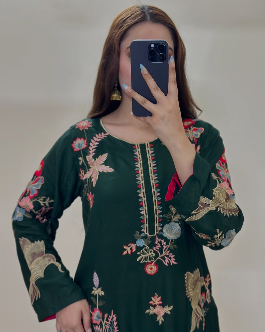 Vintage Green Embroidered 2-Piece | Eid Collection
