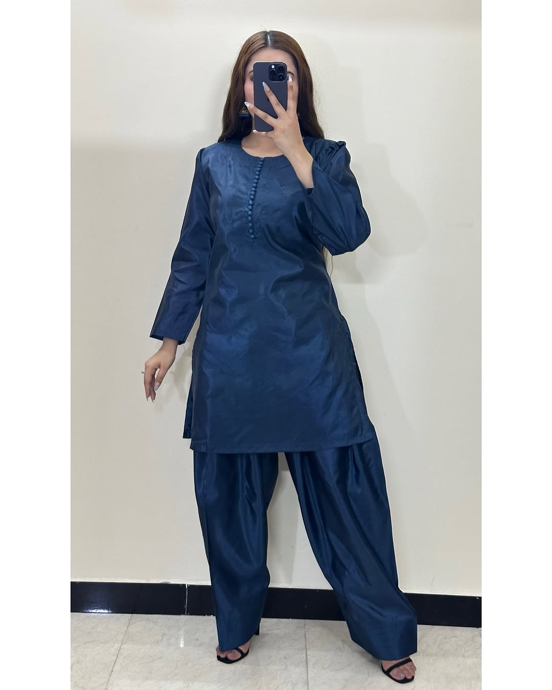 Farshi Shalwar suit 2-Piece Stitched with buttons Suit for Women