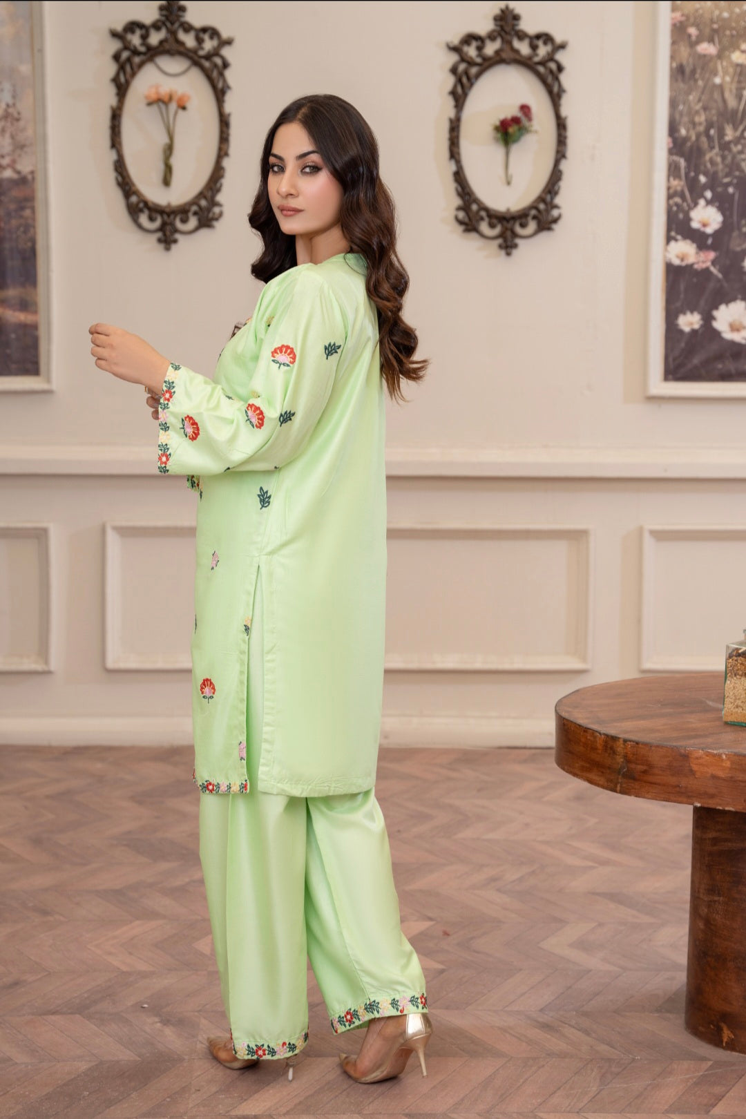 Mint Green Embroidered 2-Piece Stitched Suit for Women | Summer Collection