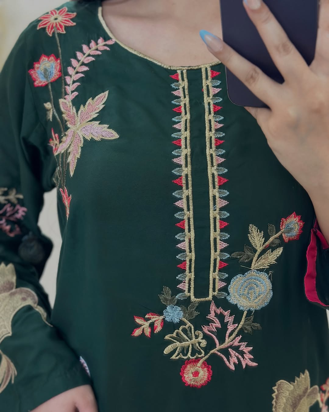 Vintage Green Embroidered 2-Piece | Eid Collection