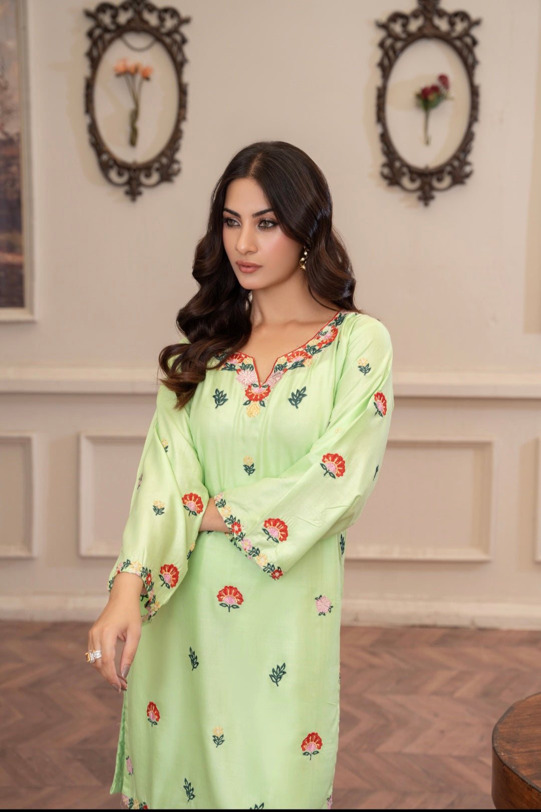 Mint Green Embroidered 2-Piece Stitched Suit for Women | Summer Collection